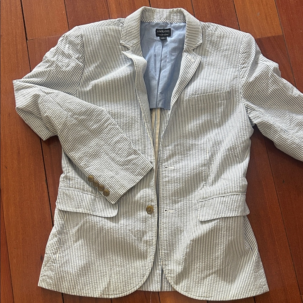 Boys blue and white blazer